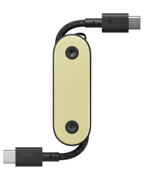 Кабель Native Union Pocket Cable USB-C to USB-C Lemon - Фото 4 Кабель Native Union Pocket Cable USB-C to USB-C Lemon - изображение 4