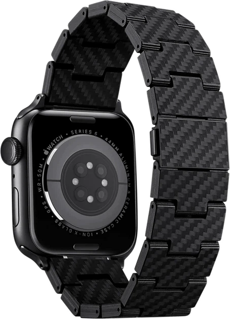 Ремінець для годинника Pitaka Carbon Fiber Watch Band Retro Black/Grey for Apple Watch 49/45/44mm (AWB2311) - Фото 3 Ремінець для годинника Pitaka Carbon Fiber Watch Band Retro Black/Grey for Apple Watch 49/45/44mm (AWB2311) - зображення 3