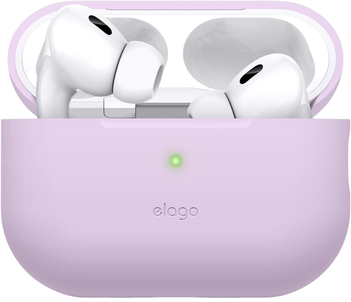Чохол Elago Silicone Basic Case with Nylon Lanyard Lavender для Airpods Pro 2nd Gen (EAPP2SC-BA+ROSTR-LV) - зображення 7