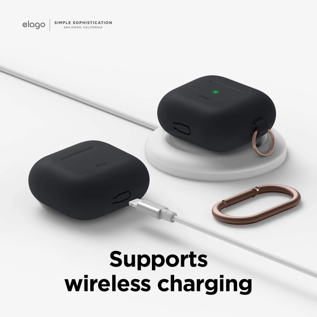 Чехол Elago Hang Silicone Case Black for Airpods 3rd Gen (EAP3HG-HANG-BK) - изображение 4