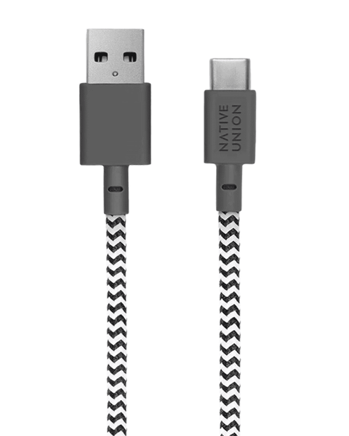 Кабель USB-A to USB-C Native Union Belt Cable Zebra (1.2 m) (BELT-AC-ZEB-NP) - Фото 10 Кабель USB-A to USB-C Native Union Belt Cable Zebra (1.2 m) (BELT-AC-ZEB-NP) - изображение 10