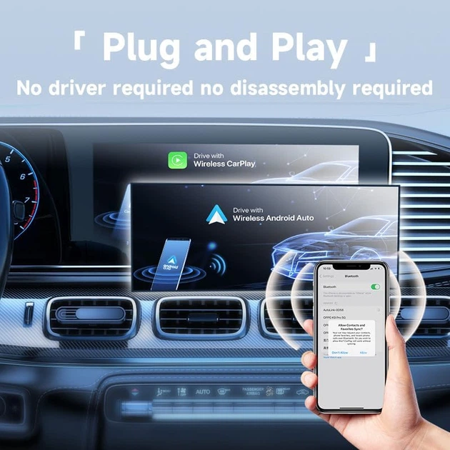 Автомобильный беспроводной адаптер CarPlay для Dacia Duster - изображение 2
