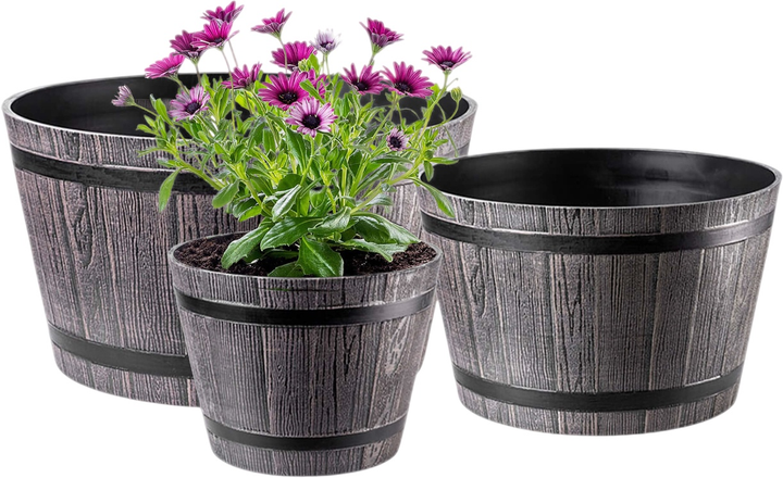 Zestaw donic ogrodowych Kadax Brązowy 23+30+40 cm 3 szt (5903699474068) - obraz 1