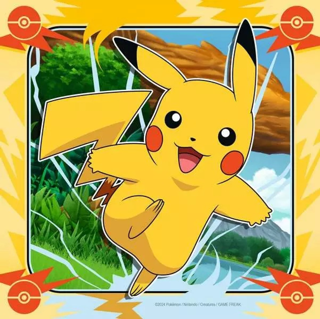 Puzzle Ravensburger Pokemon Pikachu Charizard and Eevee! 3 × 49 elementów 12004062 (4005555040620) - obraz 5