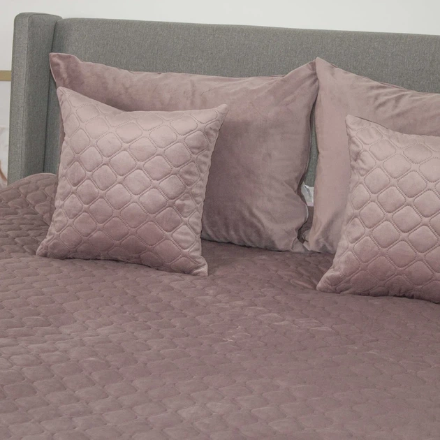 Покрывало ТЕП "VELOUR" Elderberry/Ромб круглый, 220x240 - изображение 4