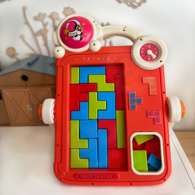 Dwustronna tablica do rysowania Woopie  Gra Tetris 2w1 Pomarańczowa (5906280652906) - obraz 3
