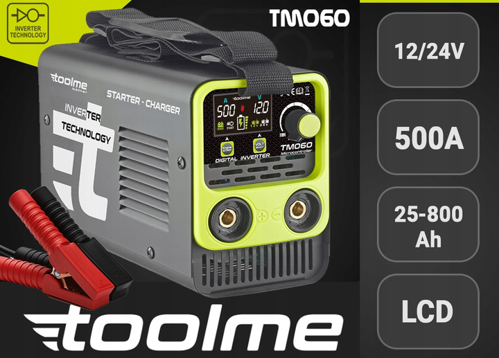 Инверторное пуско-зарядное устройство Toolme 500A 12/24В - Фото 5 Инверторное пуско-зарядное устройство Toolme 500A 12/24В - изображение 5