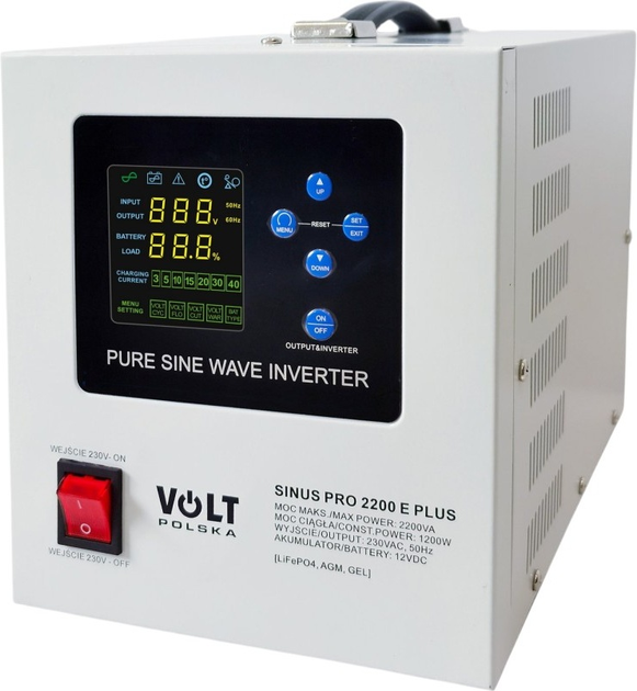 ДБЖ Volt Polska sinusPRO 2200 E Plus 12/230V 1200W/2200VA (3SPM22012M) - зображення 1