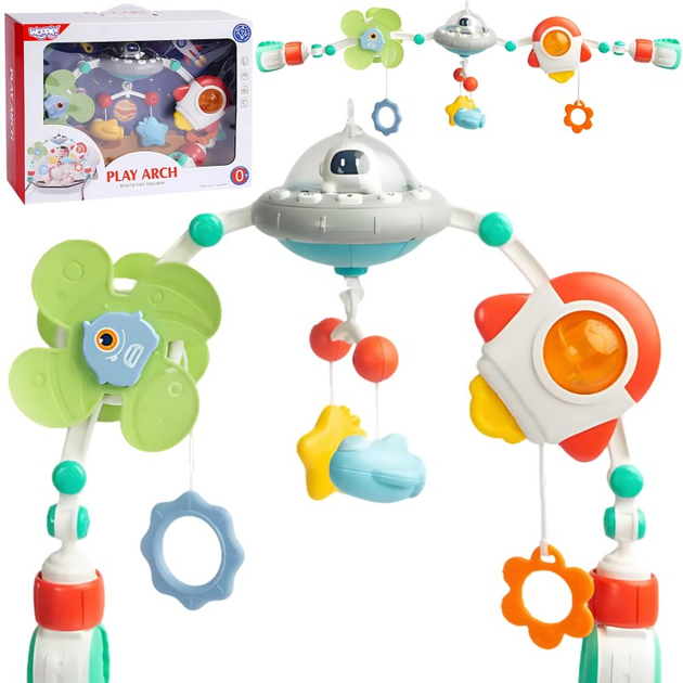 Pałąk z zawieszkami Woopie  BABY Kosmos do łóżeczka, wózka, fotelika samochodowego (5906280652654) - obraz 2