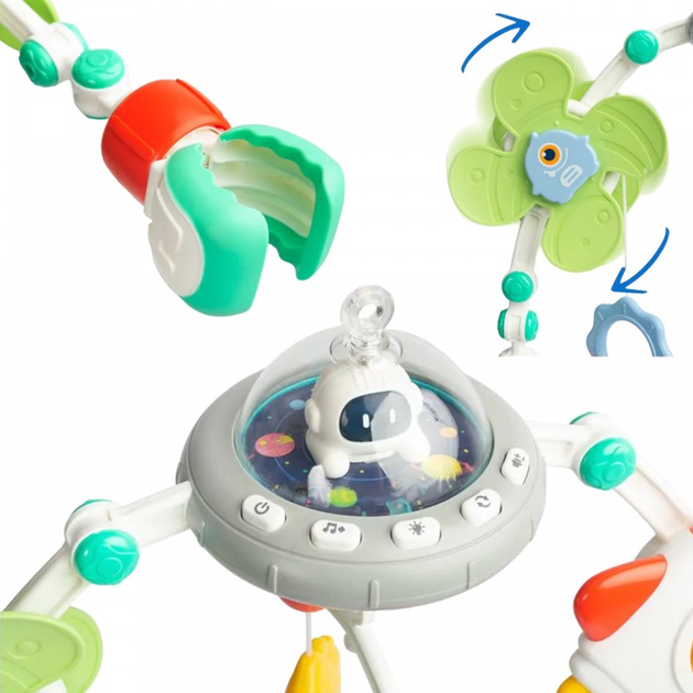 Pałąk z zawieszkami Woopie  BABY Kosmos do łóżeczka, wózka, fotelika samochodowego (5906280652654) - obraz 3