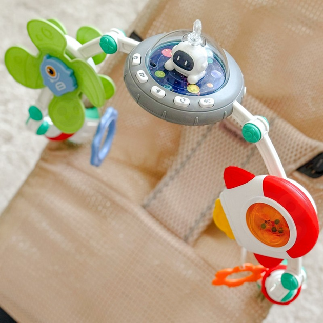 Pałąk z zawieszkami Woopie  BABY Kosmos do łóżeczka, wózka, fotelika samochodowego (5906280652654) - obraz 8
