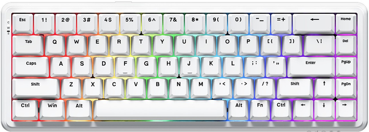 Klawiatura przewodowa Ajazz AK680 MAX Magnetic Rice Switch USB Biały (AK680-WM-W-A) - obraz 1