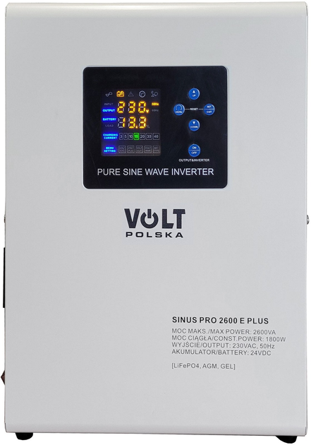 ДБЖ Volt Polska sinusPRO 2600 E Plus 24/230V 1800W/2600VA (3SPM26024M) - зображення 1