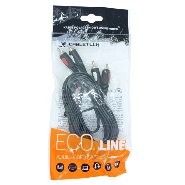 Audio - Video Инсертный Кабель Cabletech Eco-line 2RCA - 2RCA Cable 10м Black - Фото 9 Audio - Video Инсертный Кабель Cabletech Eco-line 2RCA - 2RCA Cable 10м Black - изображение 9