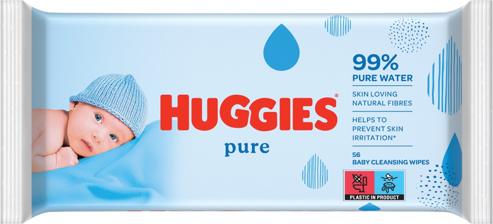 Chusteczki nawilżane dla niemowląt Huggies Pure 10 x 56 szt (5029053550039/10) - obraz 2