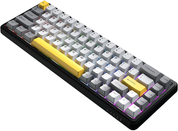 Klawiatura przewodowa Ajazz AK680 MAX Magnetic Rice Switch USB Czarny/Szary (AK680-M-BGY-A) - obraz 5