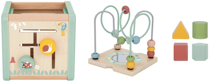 Drewniany sorter  Woopie GREEN Multifunkcyjna kostka edukacyjna (5906280652692) - obraz 6
