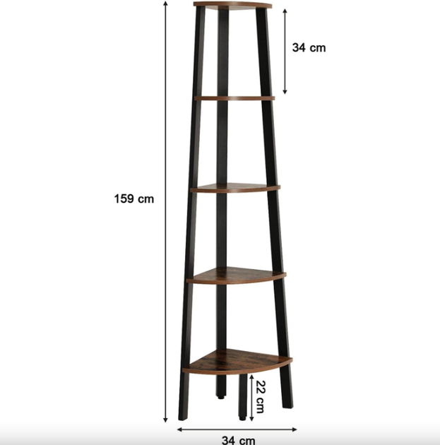 Етажерка Leobert Wooden New кутова в стилі Loft - зображення 4