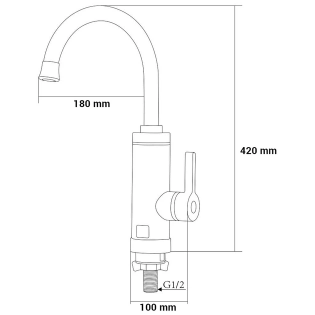 Проточный водонагреватель AQUATICA HZ 3.0кВт 0.4-5бар для кухн (m485994) - изображение 2