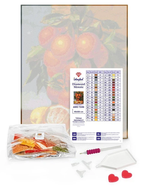 Алмазная мозаика Котики и фрукты 40х50 см Ідейка (AMO7940) - изображение 3