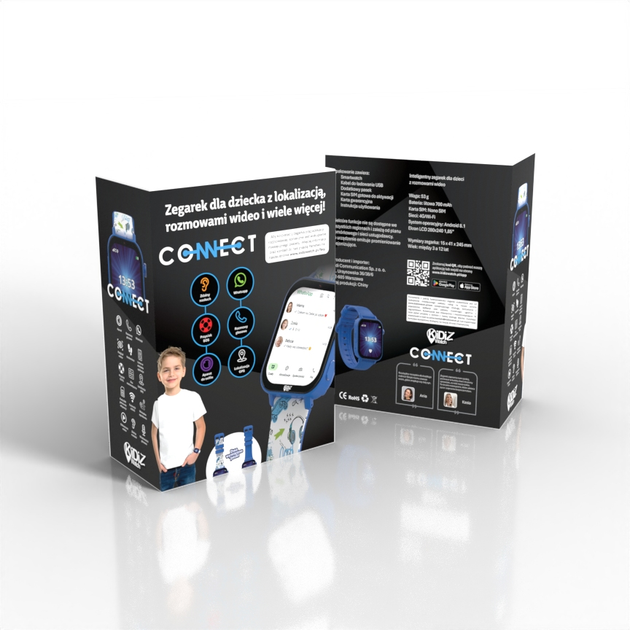 Дитячий смарт-годинник Kidiz Connect Blue (5906800867216) - зображення 5