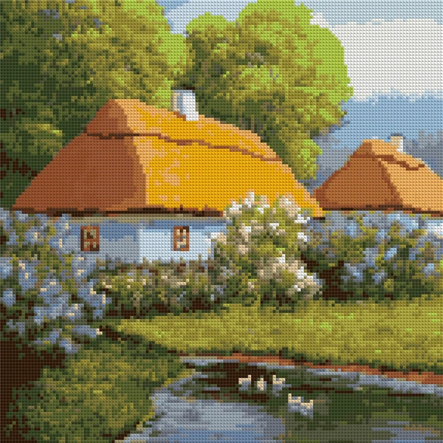 Алмазна мозаїка УкраЇнский Хутір 40*40см на підрамнику SANTI (954716) - Фото 1 Алмазна мозаїка УкраЇнский Хутір 40*40см на підрамнику SANTI (954716) - изображение 1