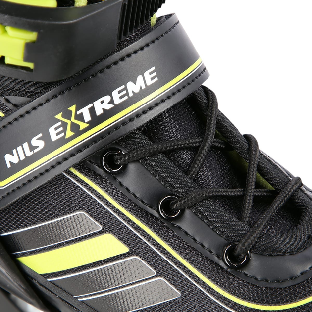 Łyżworolki Nils Extreme NH18191 2 w 1 rozmiar M Czarno-limonowe (5907695591392) - obraz 10