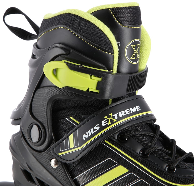 Łyżworolki Nils Extreme NH18191 2 w 1 rozmiar M Czarno-limonowe (5907695591392) - obraz 11