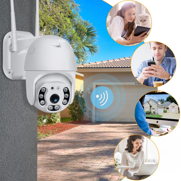Вулична IP камера відеоспостереження з WiFi, CAMERA CAM 6 / Поворотна з віддаленим доступом (L) - Фото 4 Вулична IP камера відеоспостереження з WiFi, CAMERA CAM 6 / Поворотна з віддаленим доступом (L) - зображення 4