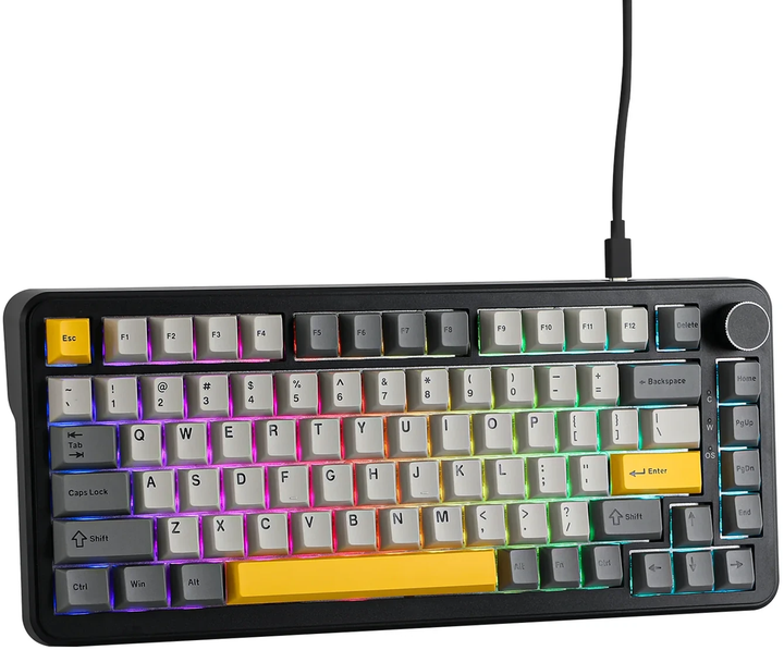 Klawiatura przewodowa Ajazz AK820 Max Magnetic switch USB Czarny/Szary (AK820MAX-WM-BGY) - obraz 7