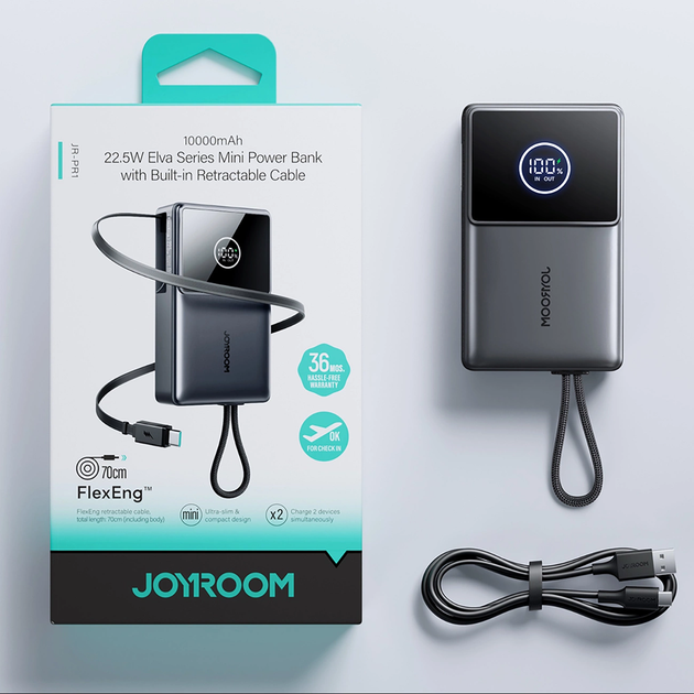 Powerbank Joyroom JR-PR1 10000 mAh 22.5W Black (6956116765002) - obraz 7