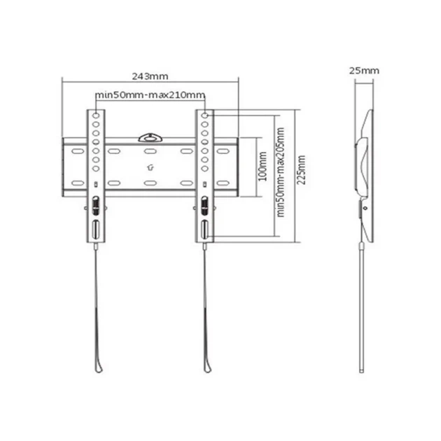 Кронштейн Gembird WM-42F-01 (VESA200х200) - Фото 4 Кронштейн Gembird WM-42F-01 (VESA200х200) - зображення 4