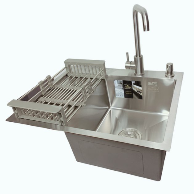 Кухонная мойка 4-в-1 (комплект) Kroner KRP Gebürstet-63*50 RHM - зображення 2