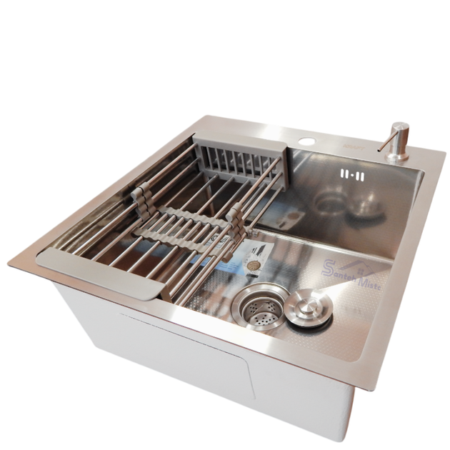 Кухонная мойка 4-в-1 (комплект) Kraft Handmade Kraft KRF 5050 decor (3.0/1.0 мм) - изображение 4