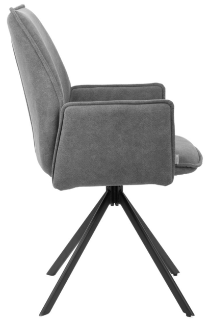 Krzesło do kuchni i salonu HOMLA  871707 LUGRO obrotowe 54 x 60 x 91 cm Szare (5904183871707) - obraz 3