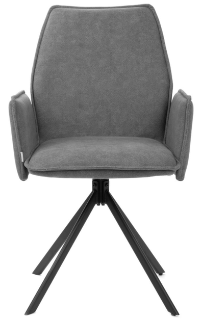 Krzesło do kuchni i salonu HOMLA  871707 LUGRO obrotowe 54 x 60 x 91 cm Szare (5904183871707) - obraz 2