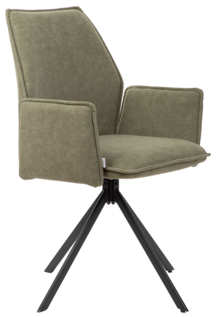 Krzesło do kuchni i salonu HOMLA  871738 LUGRO obrotowe 54 x 60 x 91 cm Zielone (5904183871738) - obraz 1