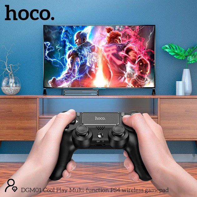 Ігровий контролер HOCO Cool Play Multi-function PS4 бездротовий gamepad DGM01 |6 axis Gyroscope| Колір black - изображение 6