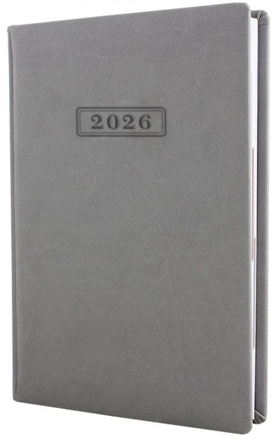 Фото - Ежедневник Optima Щоденник датований   А5 Vivella Сірий   2026(O25230-10)