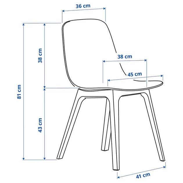 Стіл і 4 стільці ІКЕА NORRMJÖLE / ODGER 105 см антрацит (s89634490) - Фото 6 Стіл і 4 стільці ІКЕА NORRMJÖLE / ODGER 105 см антрацит (s89634490) - изображение 6