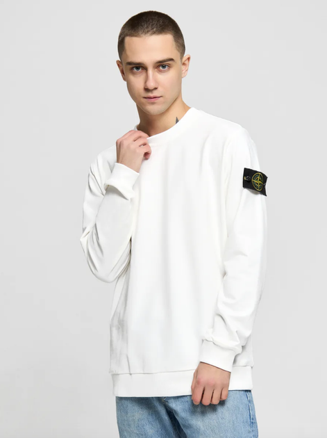 Свитшот Stone Island белого цвета в размере XL. Свитер Стоун