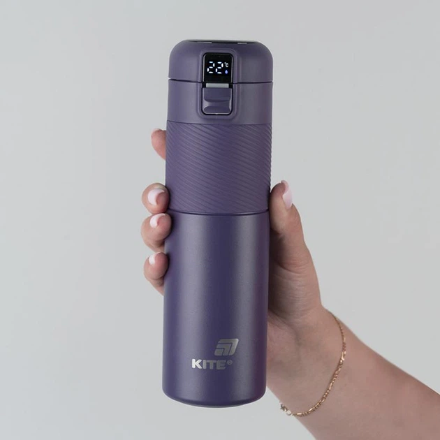 Термос Kite с термодатчиком 450 мл фиолетовый (K25-1227-3) - Фото 6 Термос Kite с термодатчиком 450 мл фиолетовый (K25-1227-3) - изображение 6