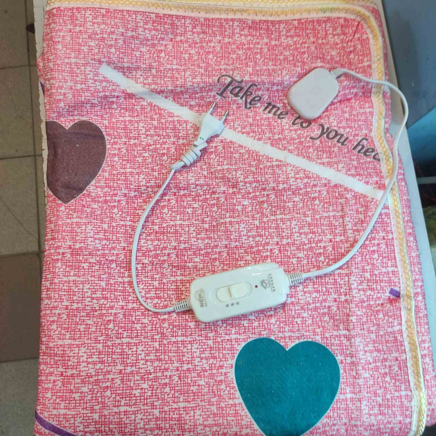 Электропростынь с подогревом Electric Blanket 150х170 см электроодеяло 2 режим 220V Розовый - изображение 2