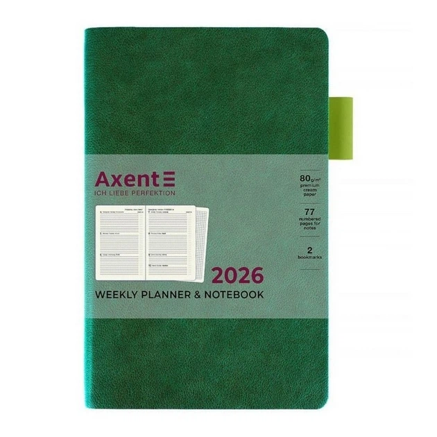 Еженедельник Axent 2026 Partner Soft Muse, 125x195 мм, зелёный (8527-26-2-A) - изображение 2