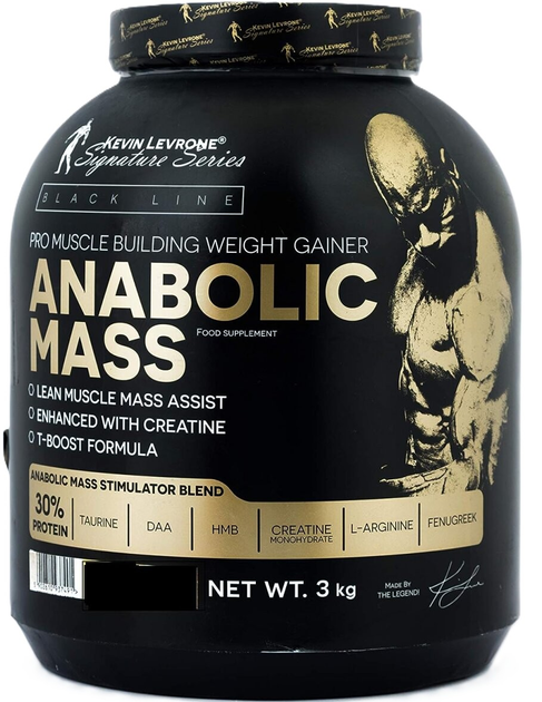 Гейнер Kevin Levrone Anabolic Mass Jar Cookies Cream 3 кг (5901764786795) - зображення 1