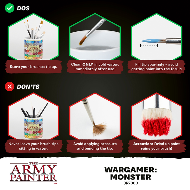 Zestaw pędzli The Army Painter Hobby Starter Brush Set 3 szt (5713799506701) - obraz 5
