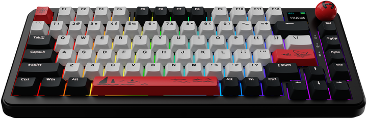 Klawiatura bezprzewodowa Ajazz AK820 Max Avocado switch USB/Bluetooth Czarny/Szary (AK820MAX-AS-BG) - obraz 2