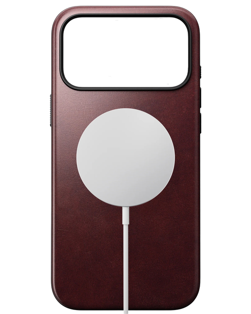 Кожаный чехол Nomad Modern Horween Burgundy для iPhone 17 Pro - изображение 8