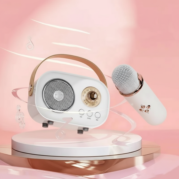 Акумуляторна караоке колонка з мікрофоном дитяча портативна Bluetooth колонка FM радіо (AA0472) - зображення 7