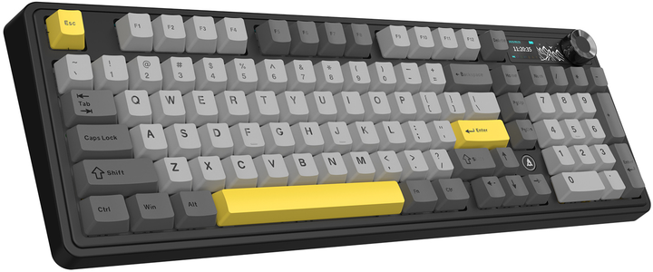 Klawiatura bezprzewodowa Ajazz AK980 Gift Switch V2 USB/Bluetooth Czarny/Szary (AK980-GV2-BGY) - obraz 5